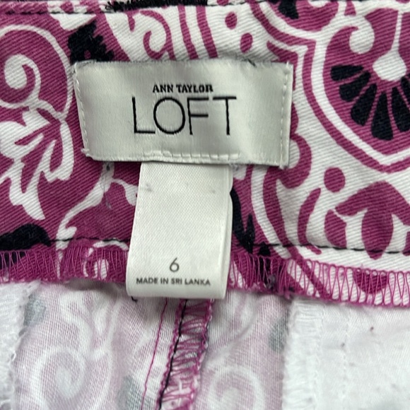 Ann Taylor Loft Size 6 Pink Floral Mini Skirt - Picture 7 of 8